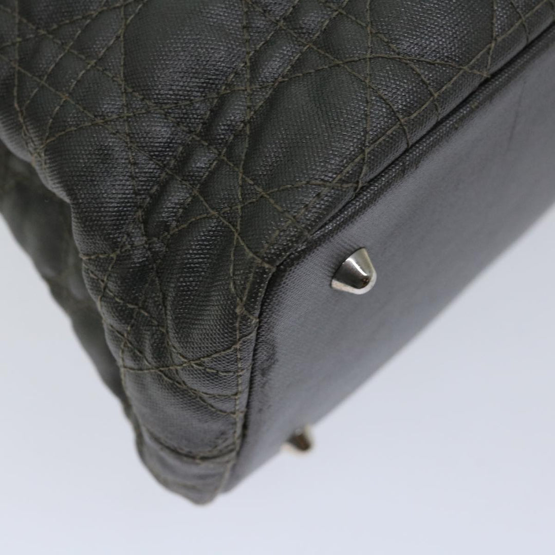 CHRISTIAN Top quality Dior Tote Bag Coated Canvas Gray Auth hk1106