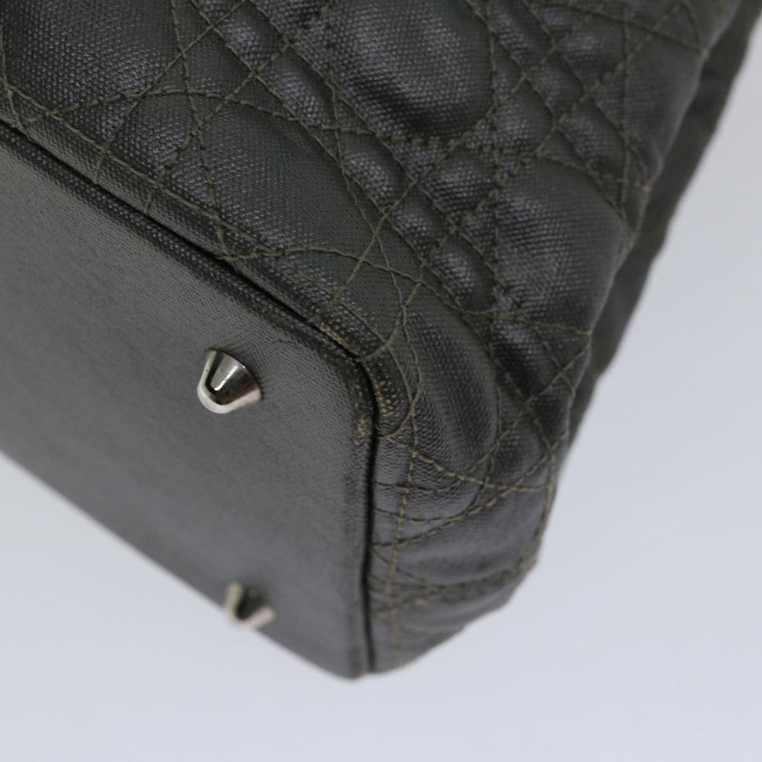 CHRISTIAN Top quality Dior Tote Bag Coated Canvas Gray Auth hk1106