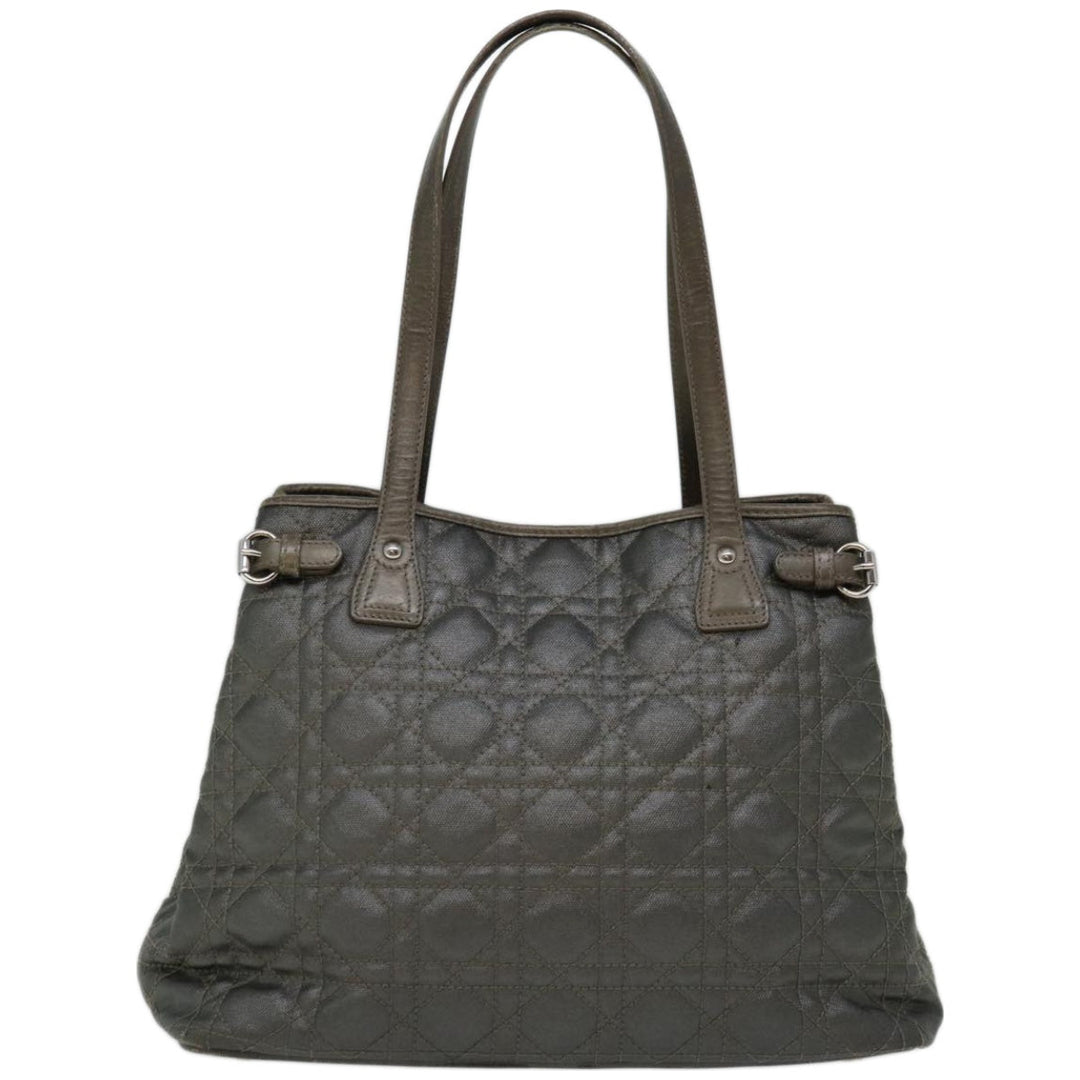CHRISTIAN Top quality Dior Tote Bag Coated Canvas Gray Auth hk1106