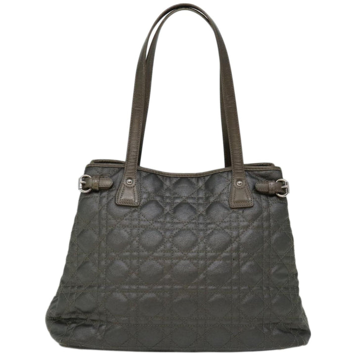 CHRISTIAN Top quality Dior Tote Bag Coated Canvas Gray Auth hk1106