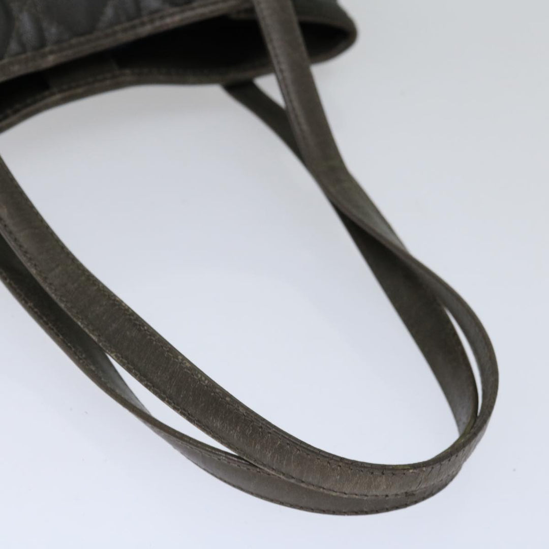 CHRISTIAN Top quality Dior Tote Bag Coated Canvas Gray Auth hk1106