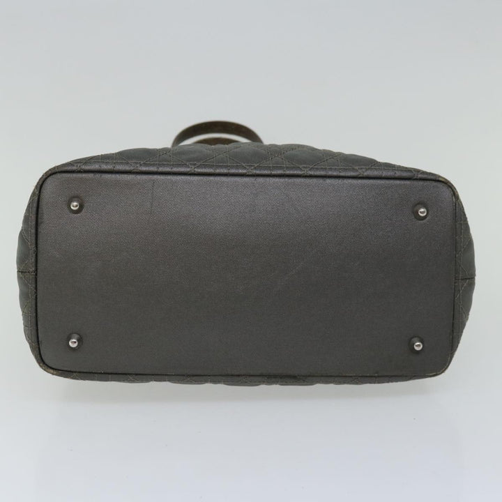 CHRISTIAN Top quality Dior Tote Bag Coated Canvas Gray Auth hk1106