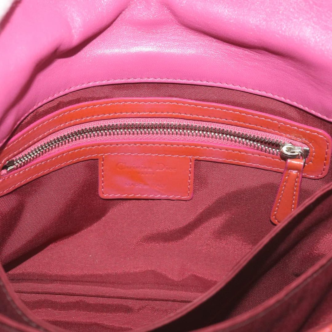 CHRISTIAN Top quality Dior Canage Newlock Shoulder Bag patent Red Auth hk1131