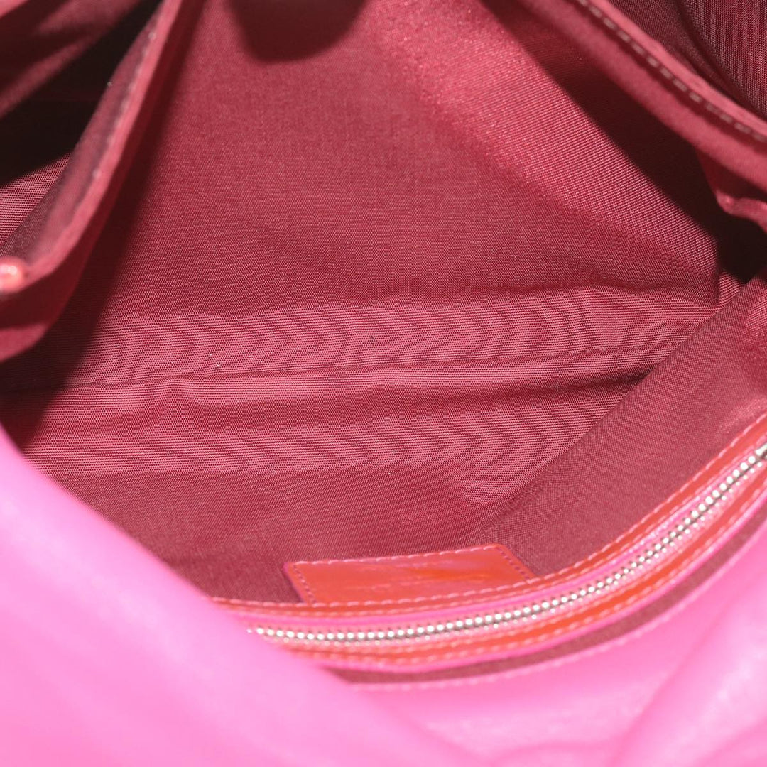 CHRISTIAN Top quality Dior Canage Newlock Shoulder Bag patent Red Auth hk1131