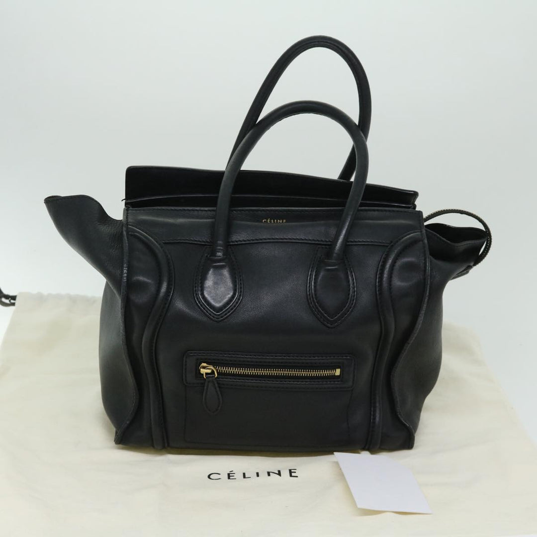 Celine Luggage Phantom Tote Bag Leather Black  hk1138
