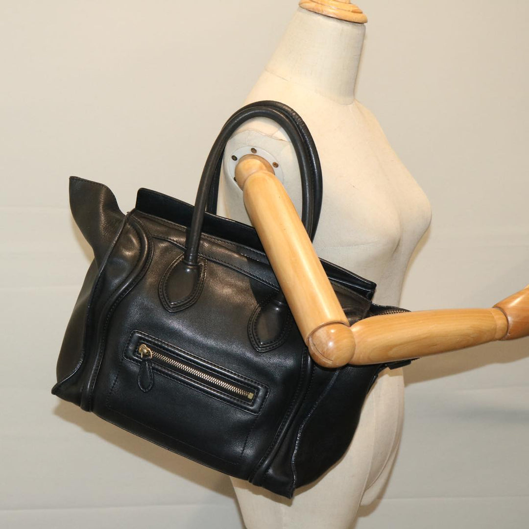 Celine Luggage Phantom Tote Bag Leather Black  hk1138