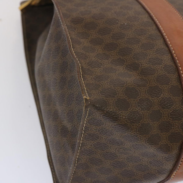 Celine Macadam Canvas Tote Bag PVC Brown Auth hk1145
