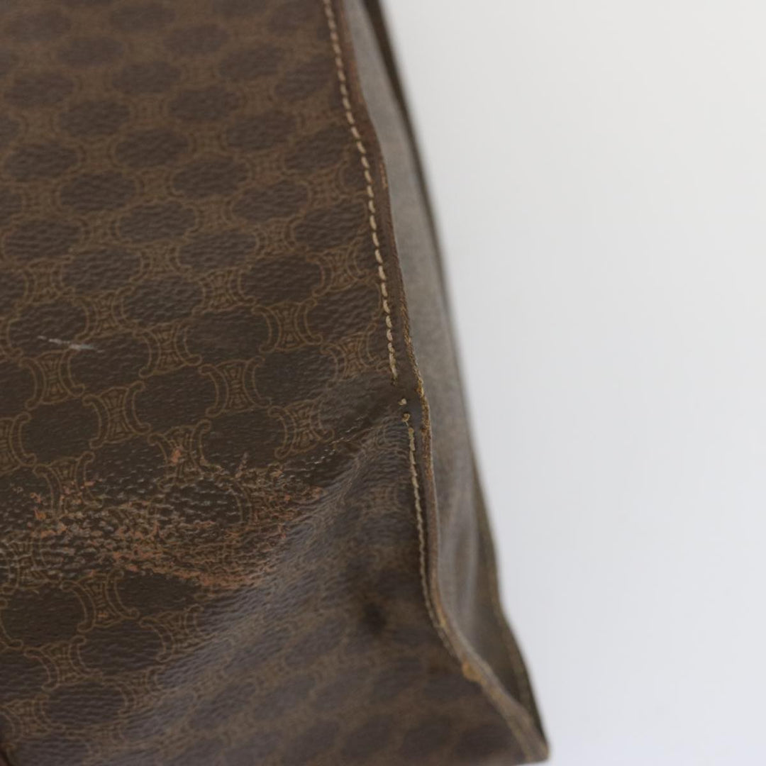 Celine Macadam Canvas Tote Bag PVC Brown Auth hk1145