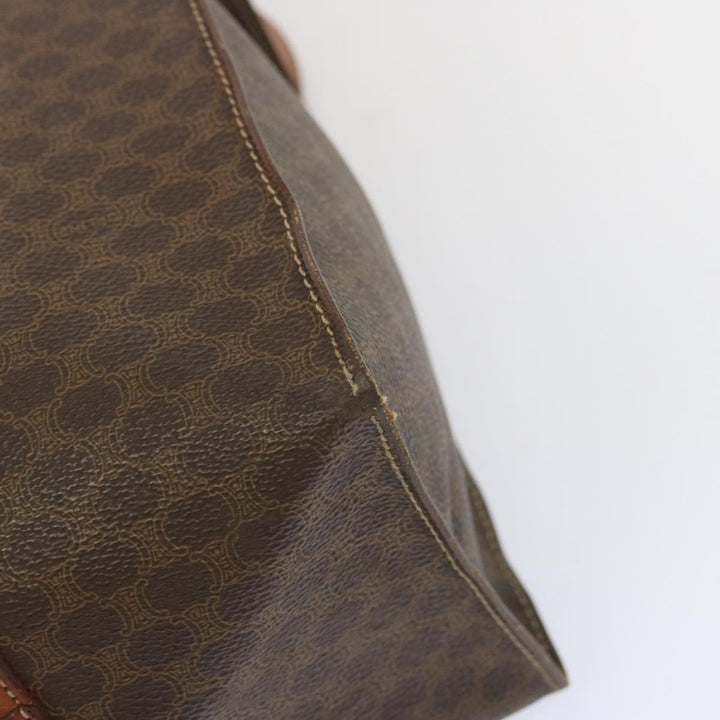 Celine Macadam Canvas Tote Bag PVC Brown Auth hk1145