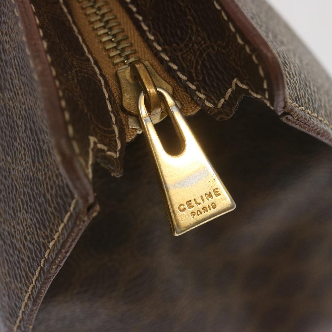 Celine Macadam Canvas Tote Bag PVC Brown Auth hk1145