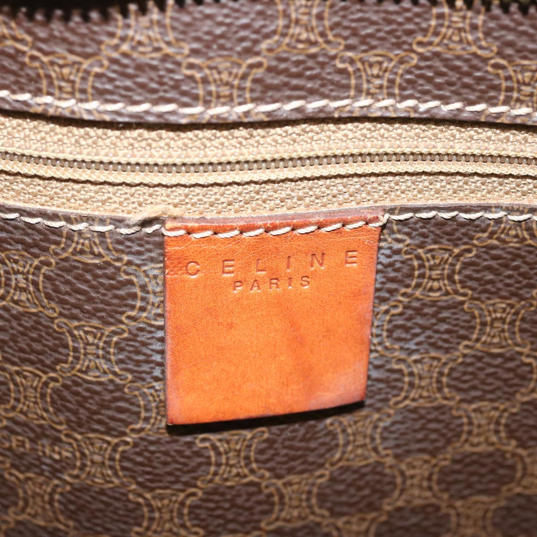 Celine Macadam Canvas Tote Bag PVC Brown Auth hk1145