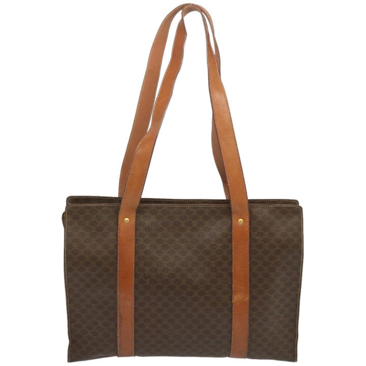 Celine Macadam Canvas Tote Bag PVC Brown Auth hk1145