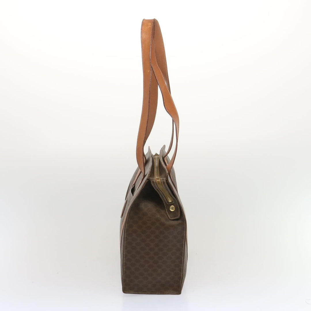 Celine Macadam Canvas Tote Bag PVC Brown Auth hk1145