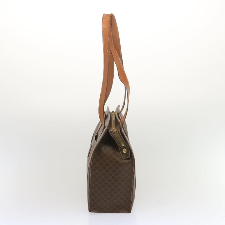 Celine Macadam Canvas Tote Bag PVC Brown Auth hk1145