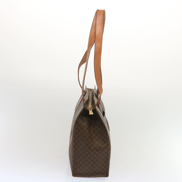 Celine Macadam Canvas Tote Bag PVC Brown Auth hk1145