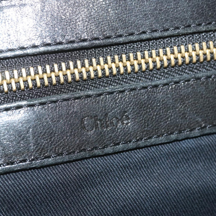 Chloe Etel Hand Bag Leather 2way Black hk1154