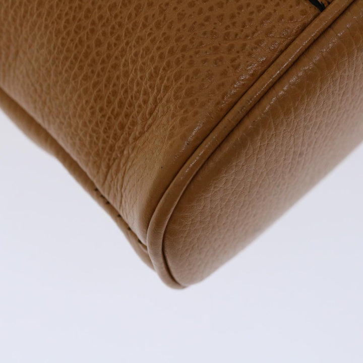 CHRISTIAN Top quality Dior Shoulder Bag Leather Brown Auth hk1183