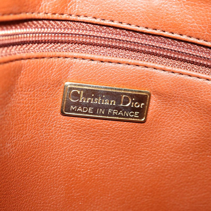 CHRISTIAN Top quality Dior Shoulder Bag Leather Brown Auth hk1183