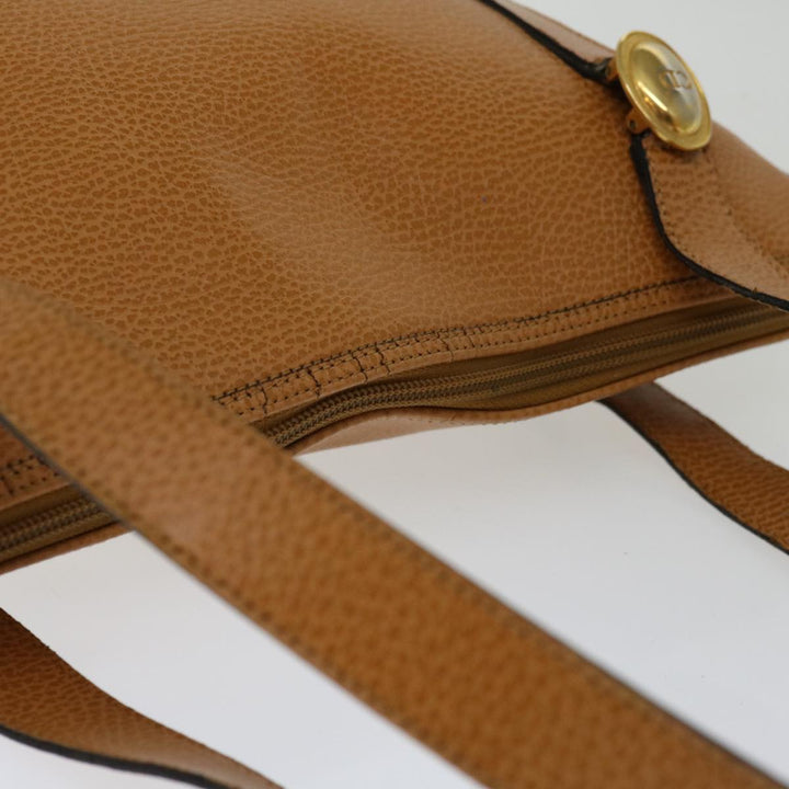 CHRISTIAN Top quality Dior Shoulder Bag Leather Brown Auth hk1183