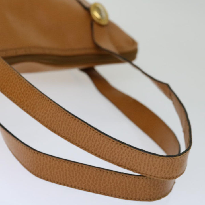 CHRISTIAN Top quality Dior Shoulder Bag Leather Brown Auth hk1183
