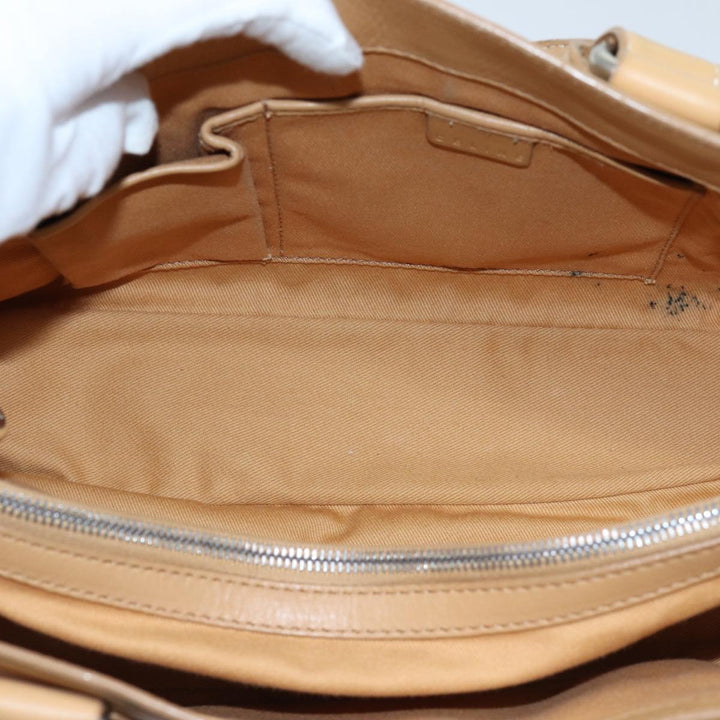 Celine Boogie Hand Bag Leather Beige  hk1218