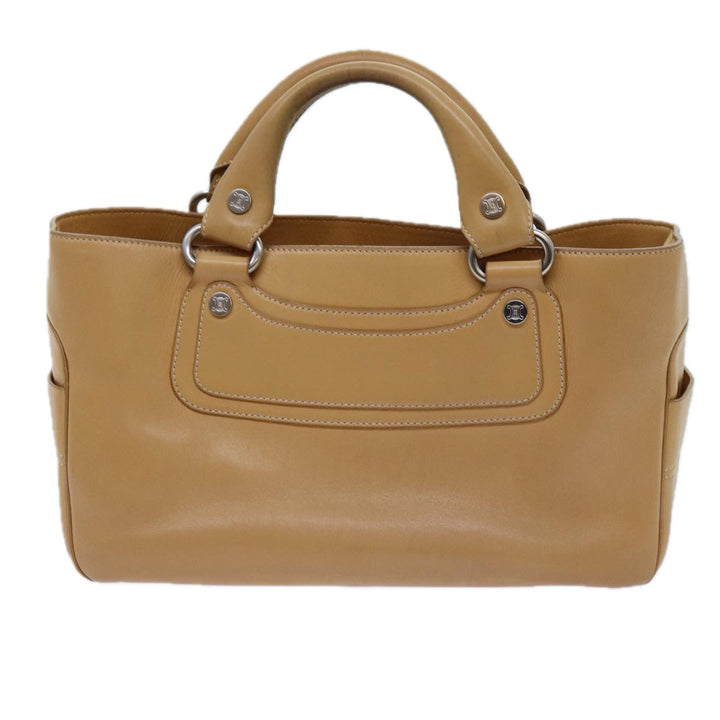 Celine Boogie Hand Bag Leather Beige  hk1218