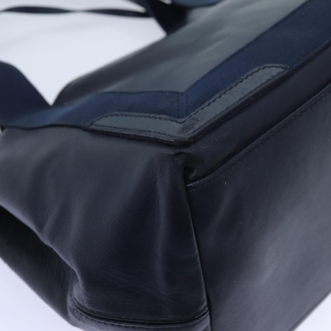 Top Quality Balenciaga Cabas Hand Bag Leather Navy Auth hk1228