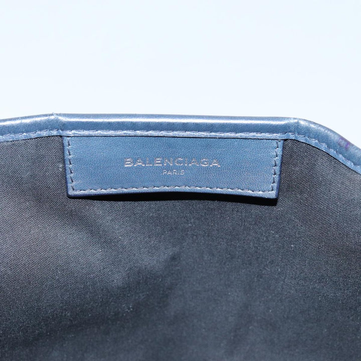 Top Quality Balenciaga Cabas Hand Bag Leather Navy Auth hk1228