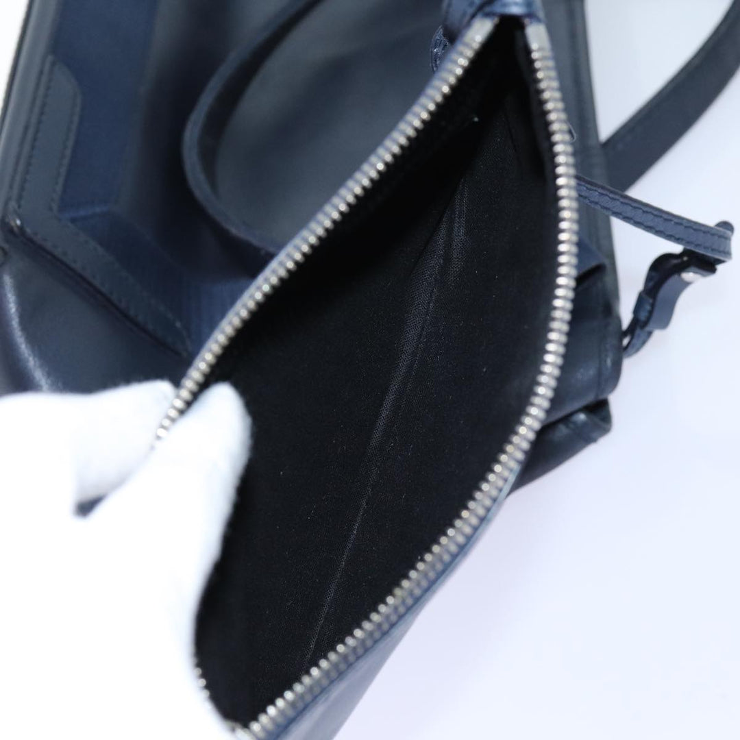 Top Quality Balenciaga Cabas Hand Bag Leather Navy Auth hk1228