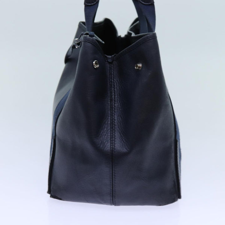 Top Quality Balenciaga Cabas Hand Bag Leather Navy Auth hk1228
