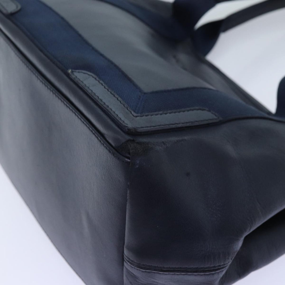 Top Quality Balenciaga Cabas Hand Bag Leather Navy Auth hk1228