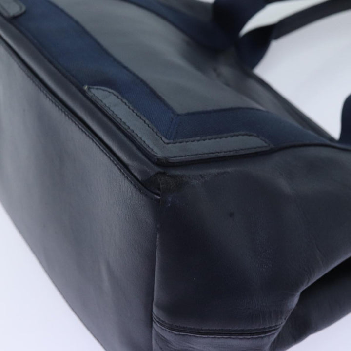 Top Quality Balenciaga Cabas Hand Bag Leather Navy Auth hk1228