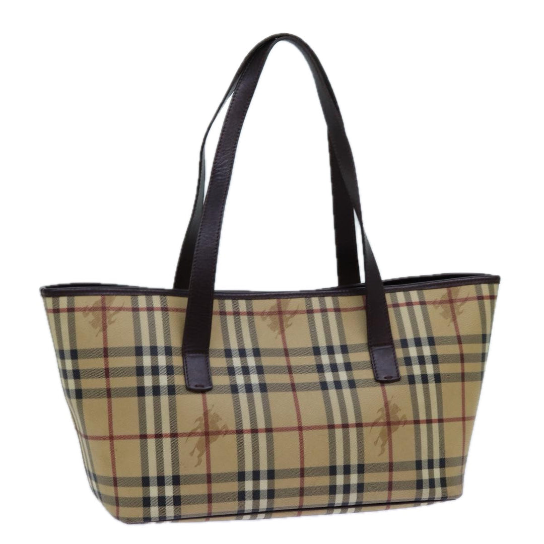 Top Quality Burberry Nova Check Shoulder Bag PVC Beige Auth hk1237