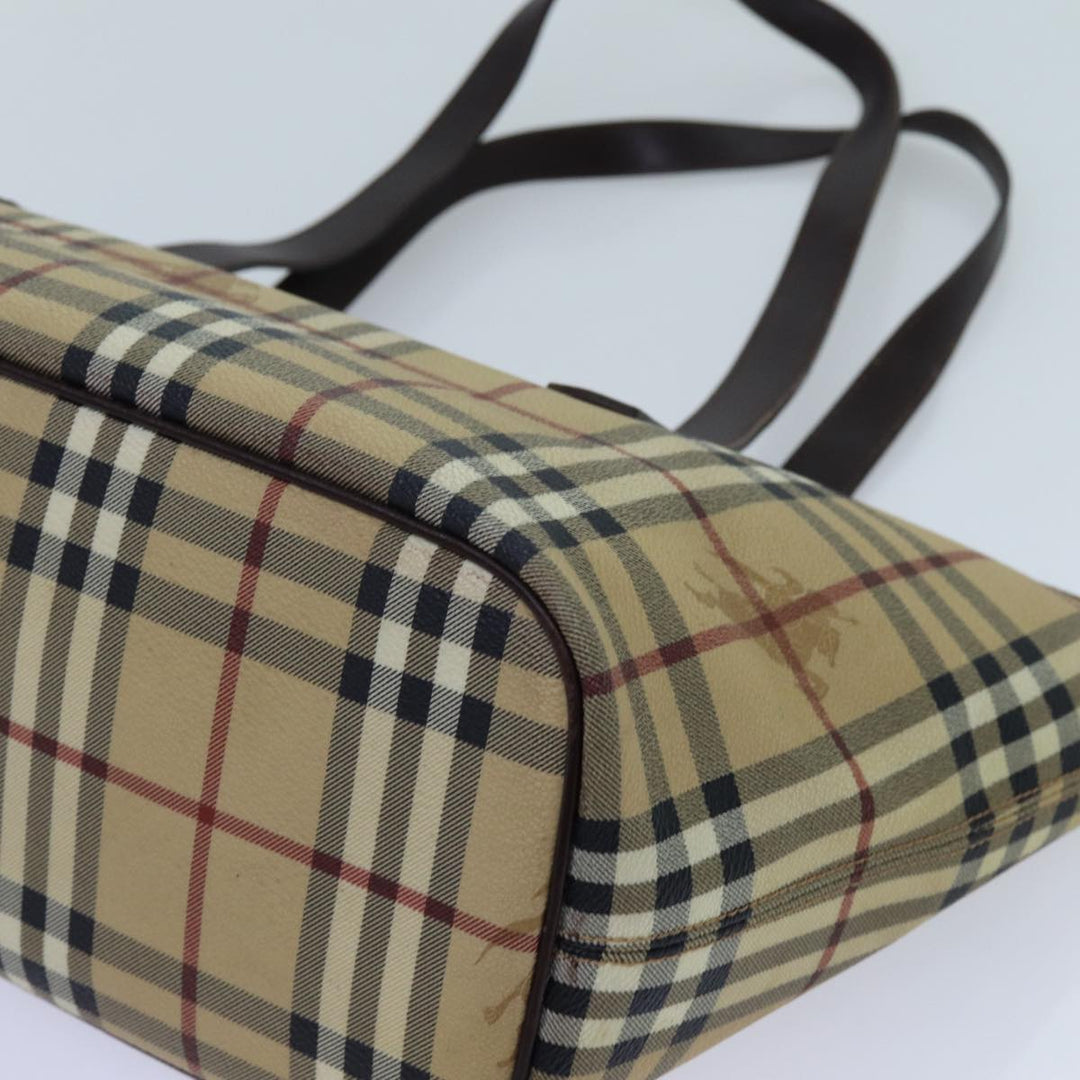 Top Quality Burberry Nova Check Shoulder Bag PVC Beige Auth hk1237