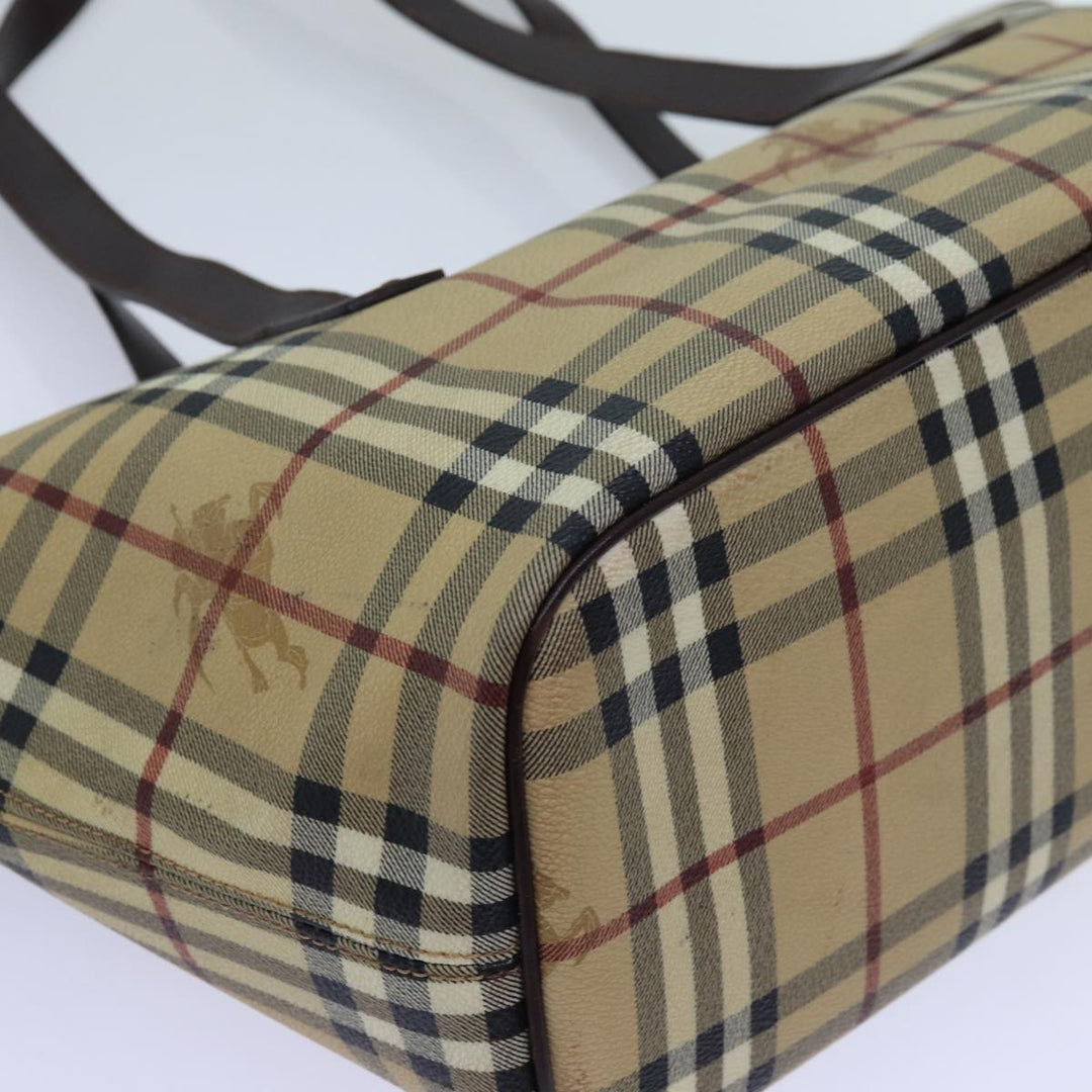 Top Quality Burberry Nova Check Shoulder Bag PVC Beige Auth hk1237