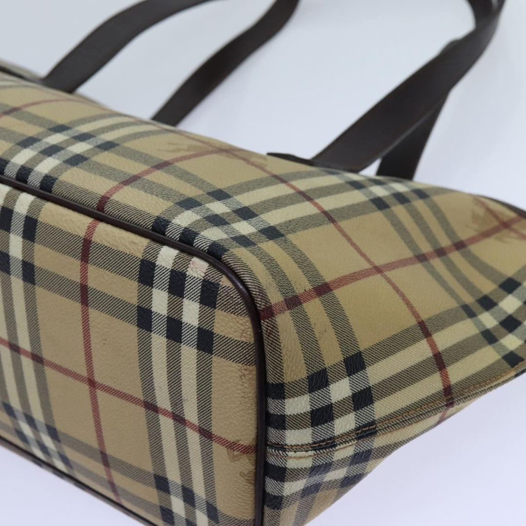 Top Quality Burberry Nova Check Shoulder Bag PVC Beige Auth hk1237