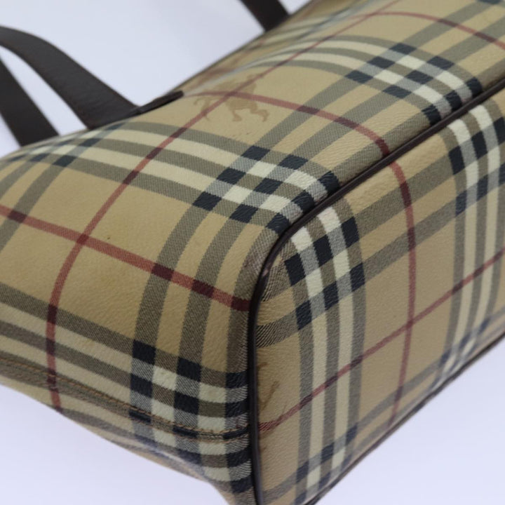 Top Quality Burberry Nova Check Shoulder Bag PVC Beige Auth hk1237