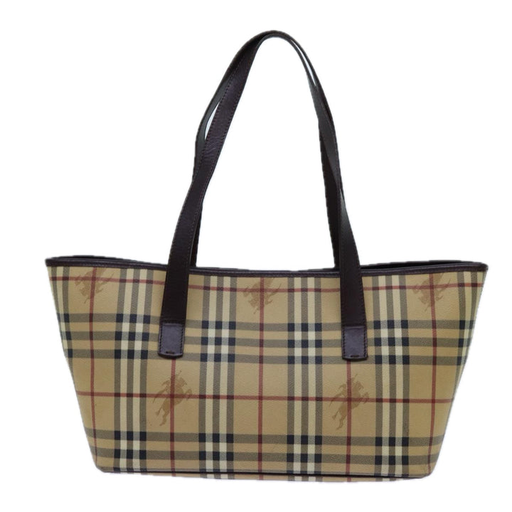 Top Quality Burberry Nova Check Shoulder Bag PVC Beige Auth hk1237