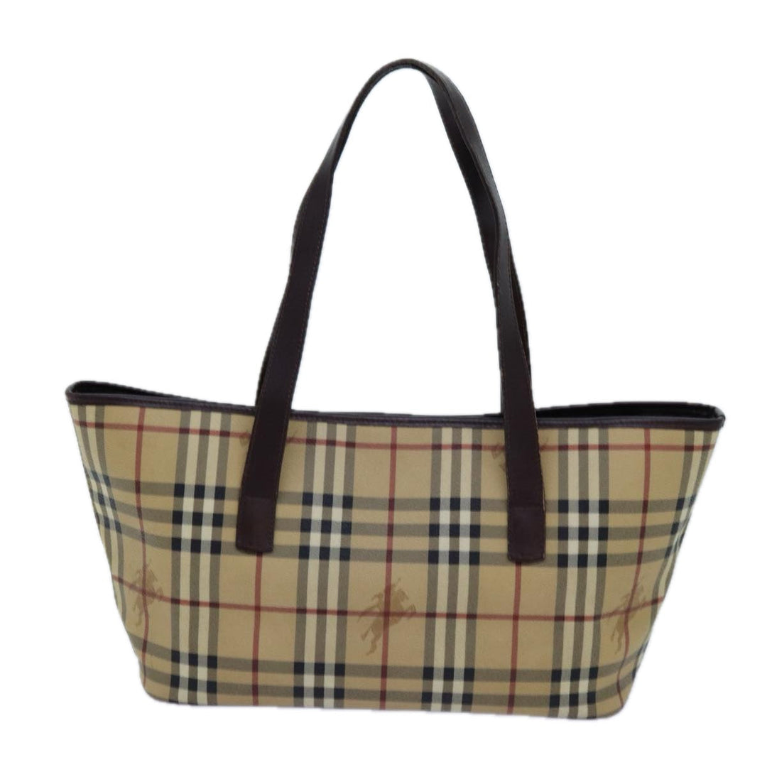 Top Quality Burberry Nova Check Shoulder Bag PVC Beige Auth hk1237