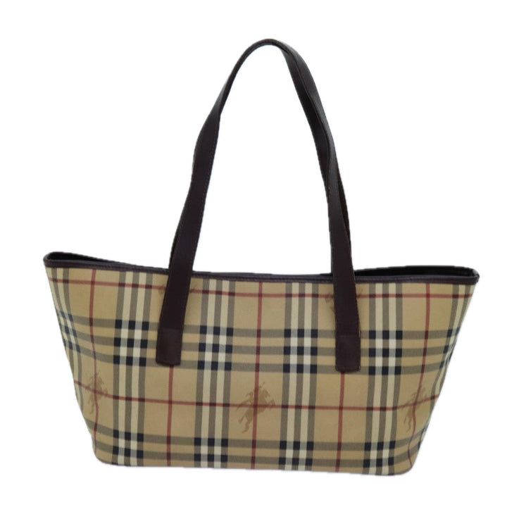 Top Quality Burberry Nova Check Shoulder Bag PVC Beige Auth hk1237