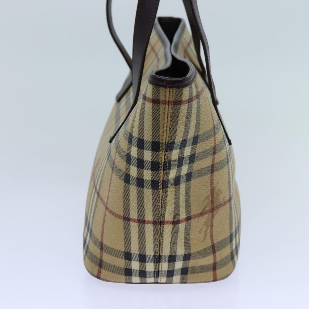 Top Quality Burberry Nova Check Shoulder Bag PVC Beige Auth hk1237