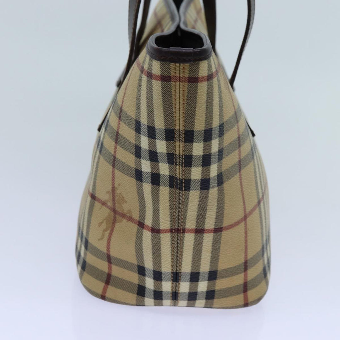 Top Quality Burberry Nova Check Shoulder Bag PVC Beige Auth hk1237