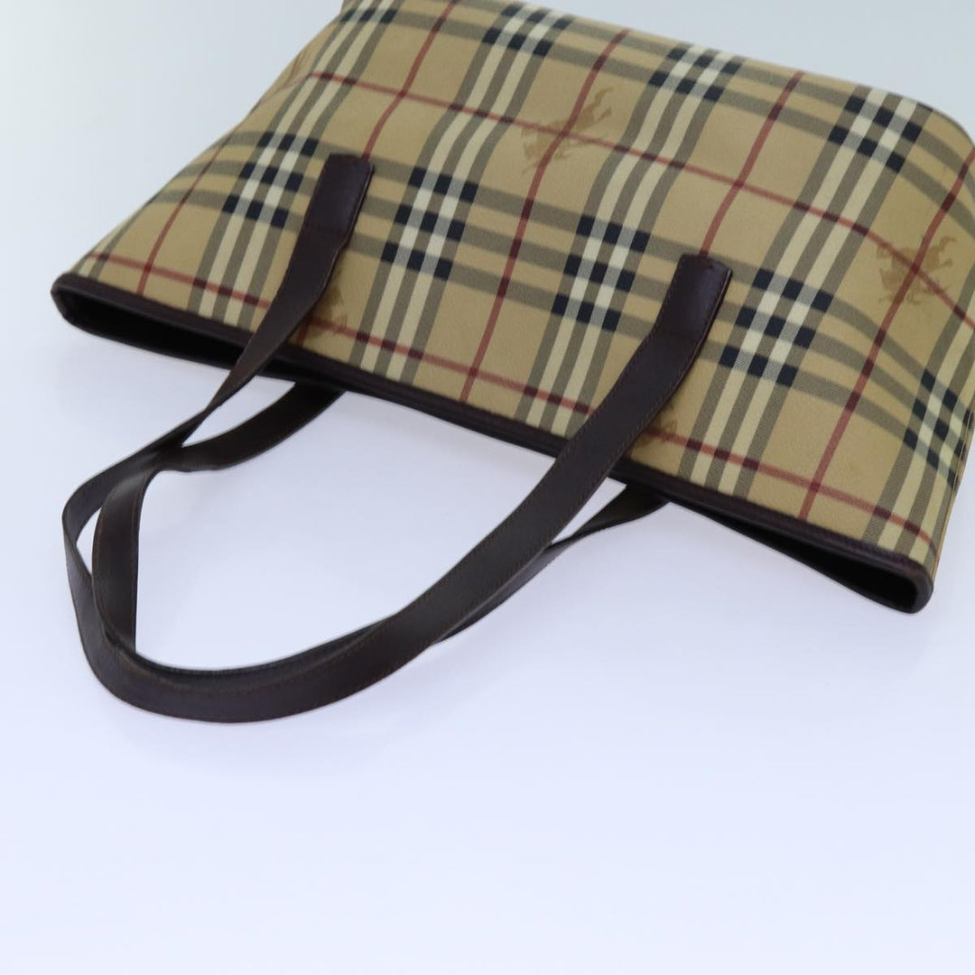 Top Quality Burberry Nova Check Shoulder Bag PVC Beige Auth hk1237