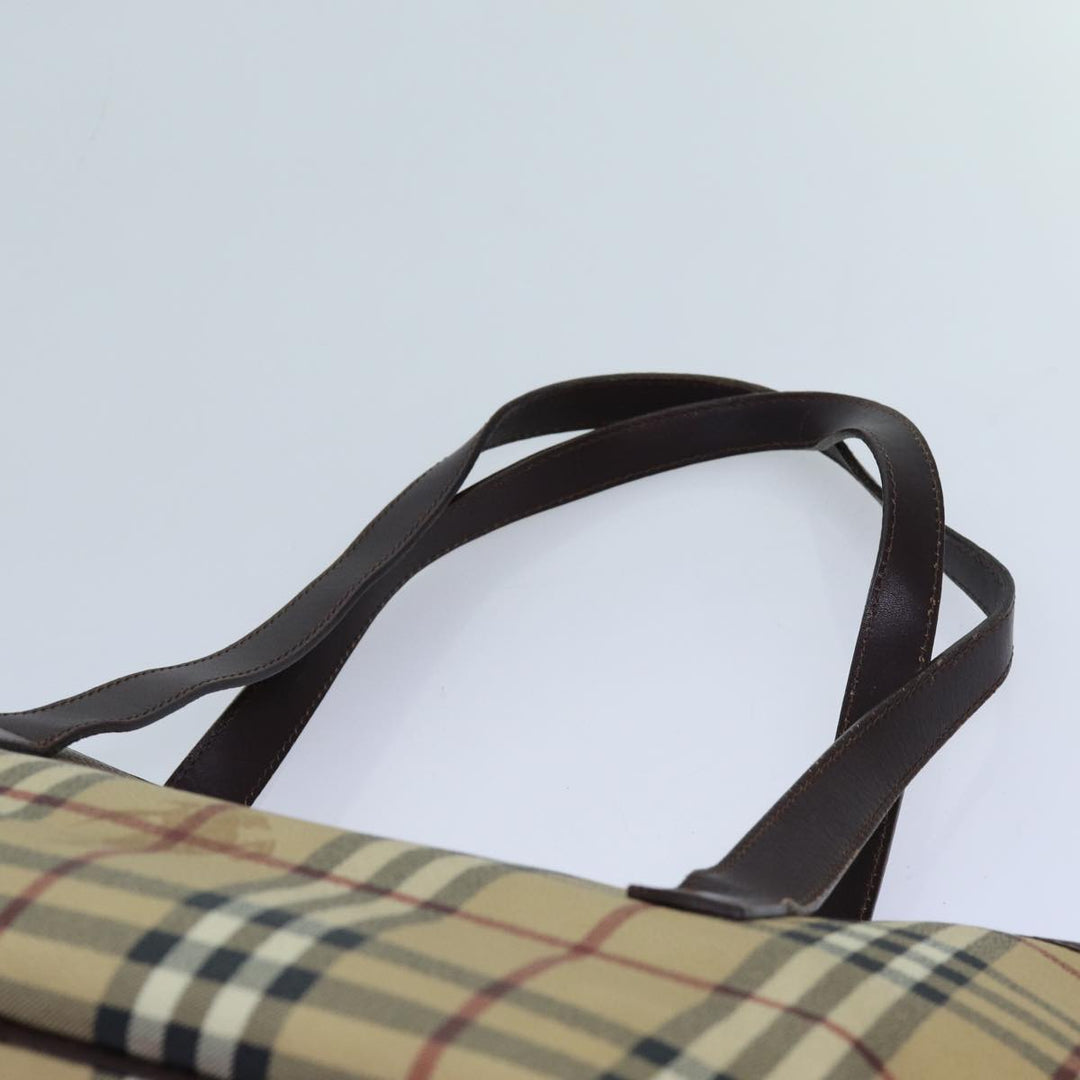 Top Quality Burberry Nova Check Shoulder Bag PVC Beige Auth hk1237