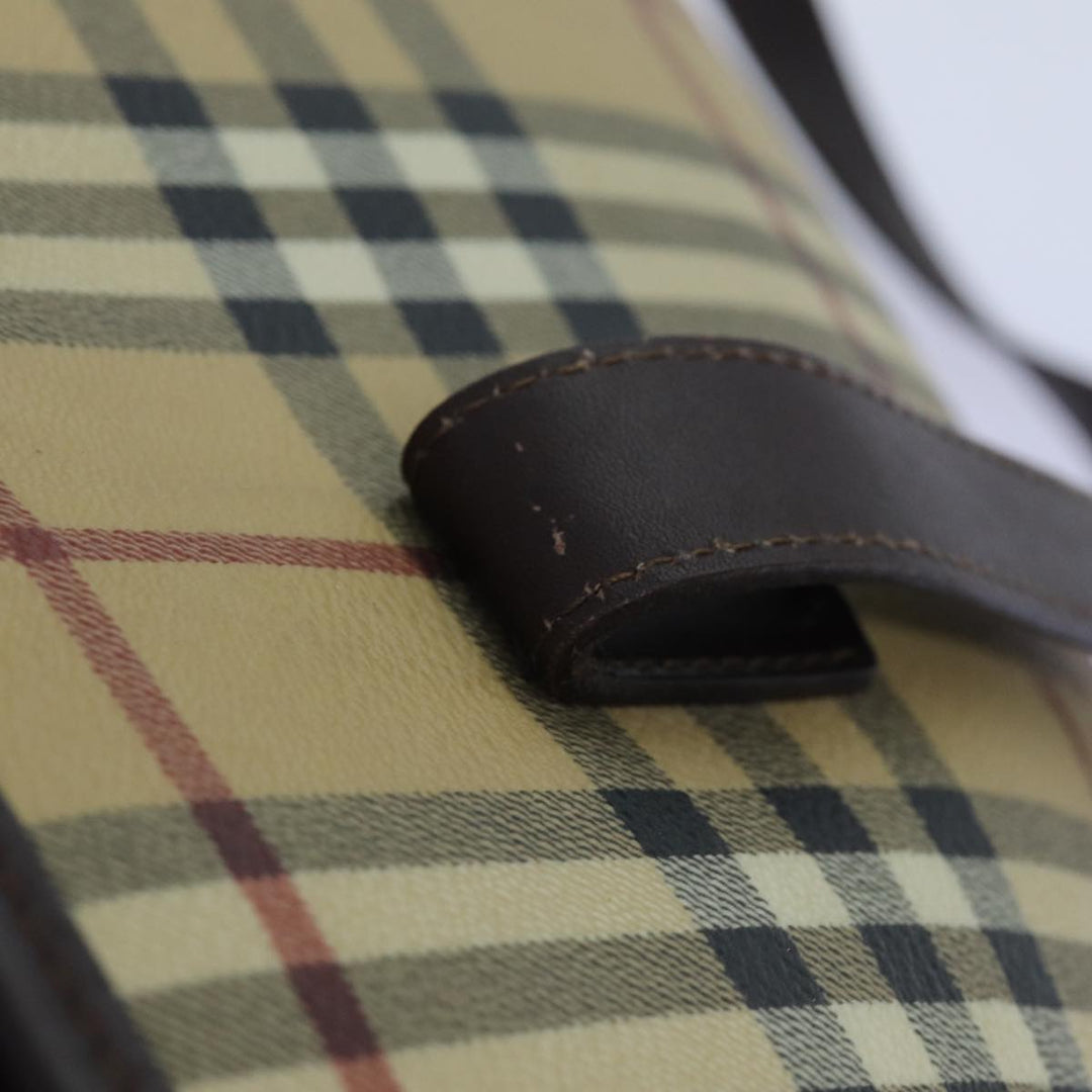 Top Quality Burberry Nova Check Shoulder Bag PVC Beige Auth hk1237