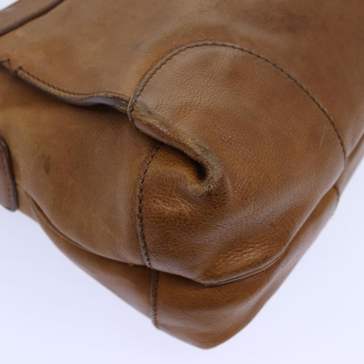 Celine Shoulder Bag Leather Brown  hk1239