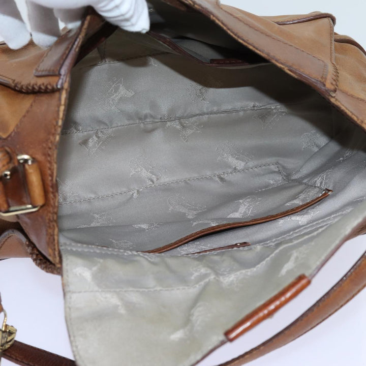 Celine Shoulder Bag Leather Brown  hk1239