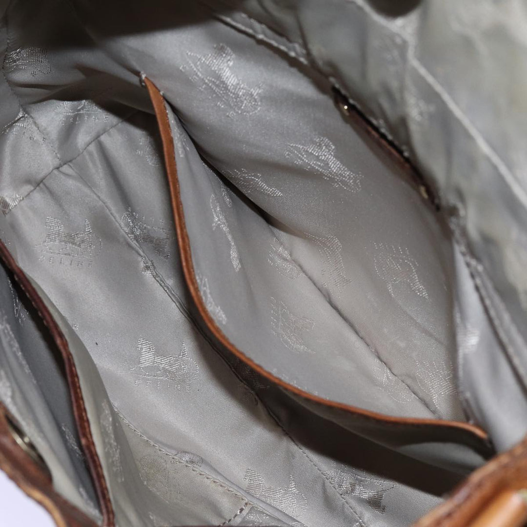 Celine Shoulder Bag Leather Brown  hk1239