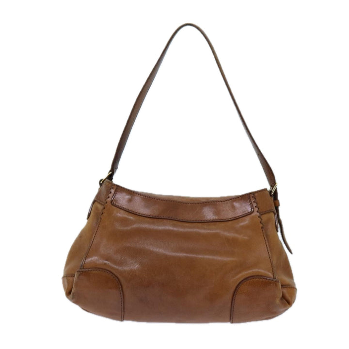 Celine Shoulder Bag Leather Brown  hk1239