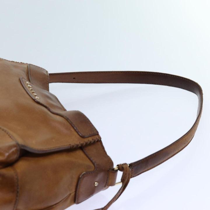 Celine Shoulder Bag Leather Brown  hk1239